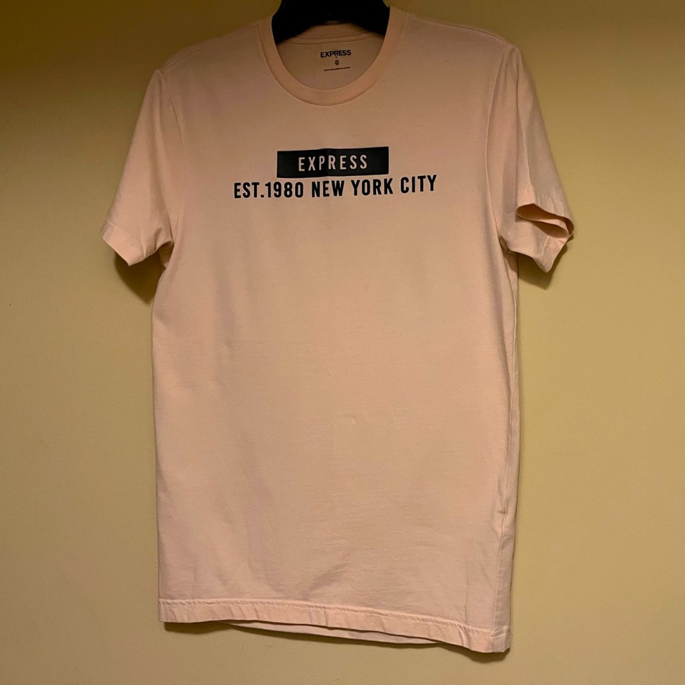 Express Men’s T-Shirt - Size XS - Color Light Pink